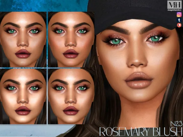 Alpha Rosemary Blush N23 by magichandcc - The Sims 4 Custom Content
