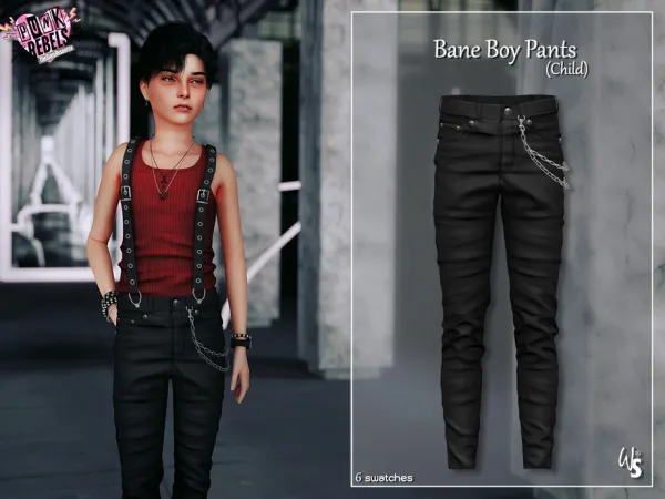 Alpha Bane Boy Set (Child) Bottom by wisteriasims - The Sims 4 Custom Content