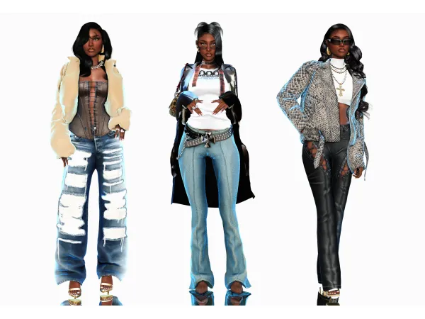 Alpha City Girl Lookbook by simsfinds - The Sims 4 Custom Content