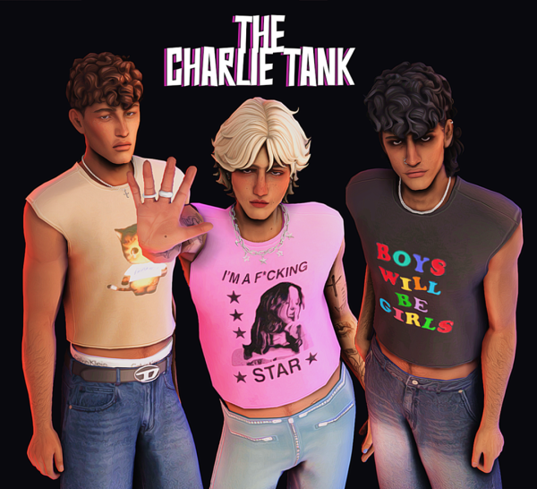Maxis Match 11k follower gift the charlie tank recolour by simsfinds - The Sims 4 Custom Content
