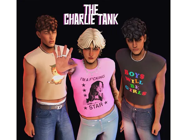 Maxis Match 11k follower gift the charlie tank recolour u272eu22c6u02d9 by alxandergoth's - The Sims 4 Custom Content