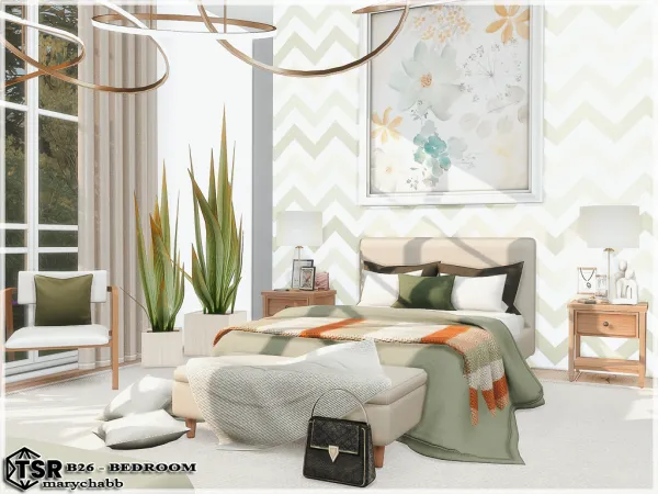 Mix B26 Bedroom by marychabb - The Sims 4 Custom Content