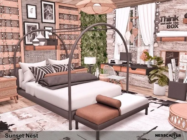 Alpha Sunset Nest by nesscasims - The Sims 4 Custom Content