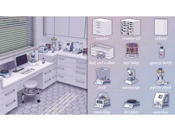 Alpha SIMLABS LAB by ArwenKaboom - The Sims 4 Custom Content