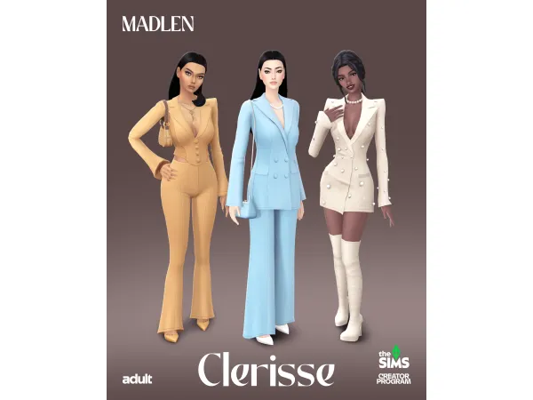 Maxis Match Clerisse Set by madlen - The Sims 4 Custom Content