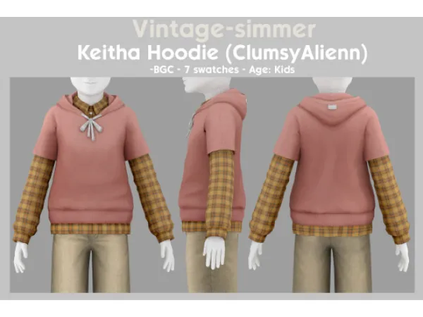 Maxis Match Maxis Match Hoodie for Kids by simsfinds - The Sims 4 Custom Content