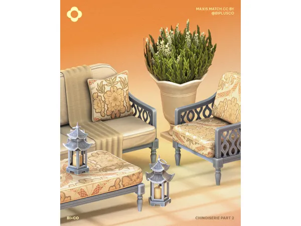 Maxis Match Chinoiserie Part 2 Willow Whimsy by BIplusCO - The Sims 4 Custom Content