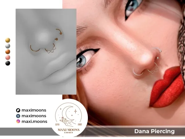 Alpha Dana Piercing by maximoons - The Sims 4 Custom Content