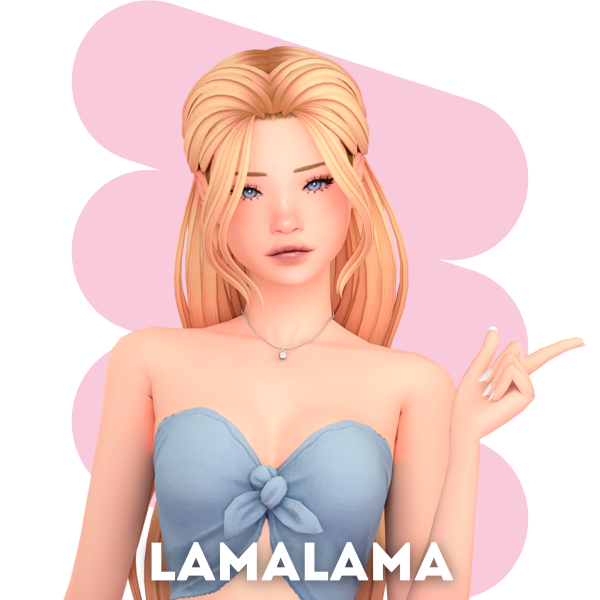 Maxis Match Hair Lillia by lama_lama - The Sims 4 Custom Content