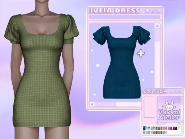 Maxis Match Julia Dress - The Sims 4 Custom Content