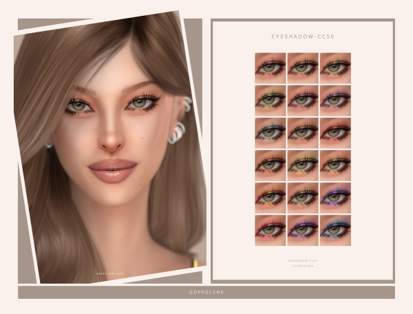 Alpha GPME GOLD Eyeshadow 50 by simsfinds - The Sims 4 Custom Content