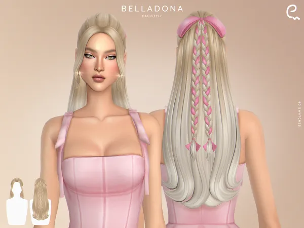 Maxis Match [EnriqueS4] Belladona Hairstyle - The Sims 4 Custom Content
