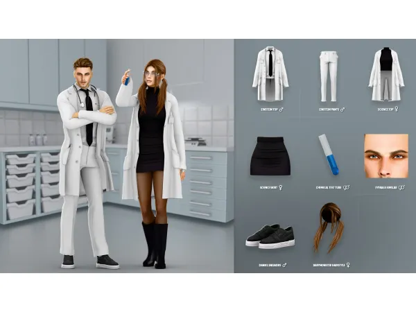 Mix Science Lab Set by Modco Studios - The Sims 4 Custom Content