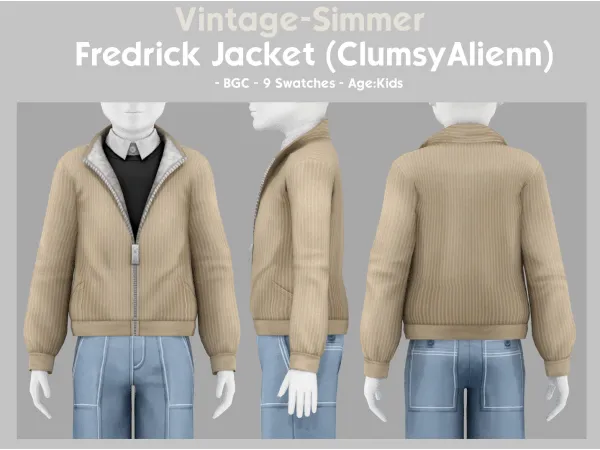Maxis Match Maxis Match Jacket Sweater for Kids simmer by simsfinds - The Sims 4 Custom Content