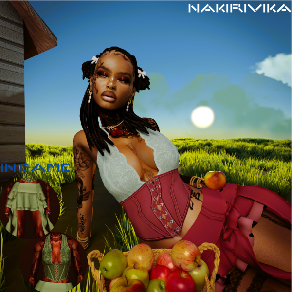 MISSVALENTINE MONET SKIRT MIRIAM TOP 4T3 by simsfinds - The Sims 3 Custom Content