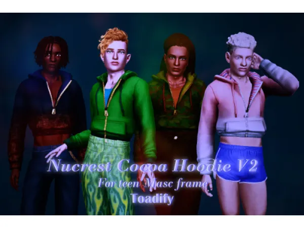 Nucrest Cocoa Hoodie V2 for teenagers by simsfinds - The Sims 3 Custom Content