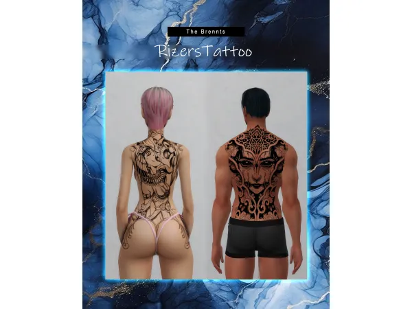 Mix [TheBrennts] RizersTattoo - The Sims 4 Custom Content