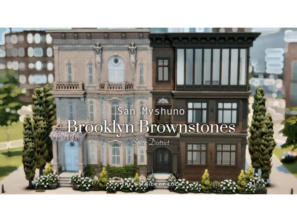 Maxis Match Brooklyn Brownstones San Myshuno by TheSimSideofLuca - The Sims 4 Custom Content