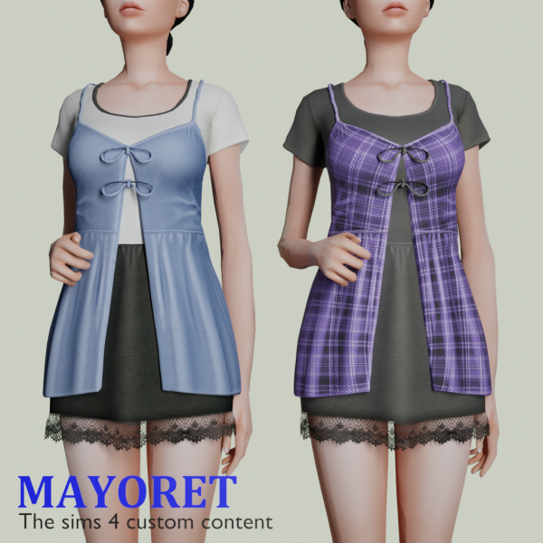 Mix Mayoret Rena Mini Dress Sample by mayoret - The Sims 4 Custom Content