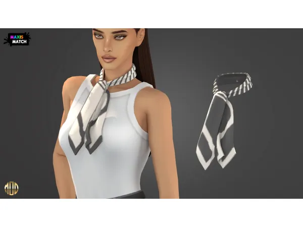 Maxis Match Sofia Scarf by Modco Studios - The Sims 4 Custom Content