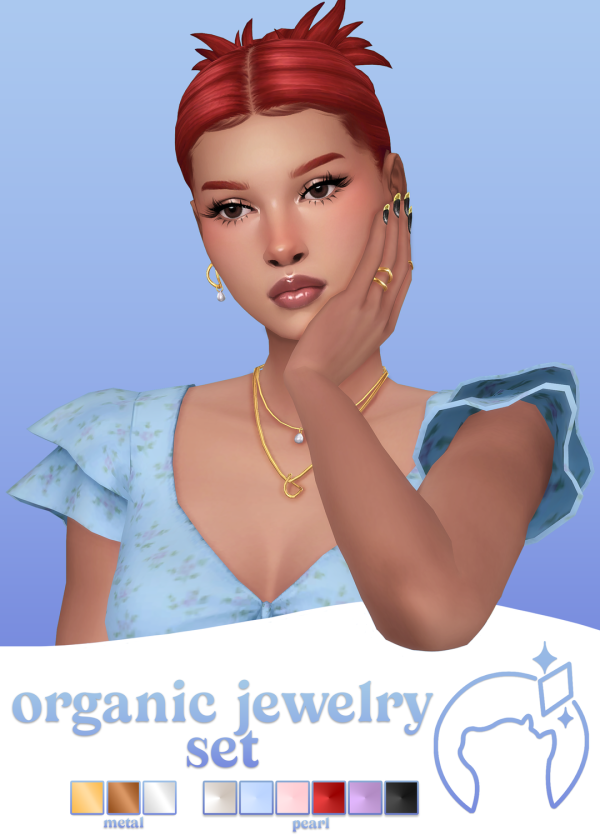Maxis Match organic jewelry set by simsfinds - The Sims 4 Custom Content
