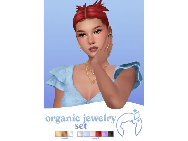 Maxis Match organic jewelry set by Ikari Sims - The Sims 4 Custom Content
