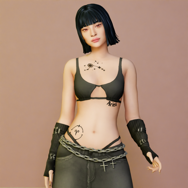 Mix Stellar Zodiac Tattoo by simsfinds - The Sims 4 Custom Content