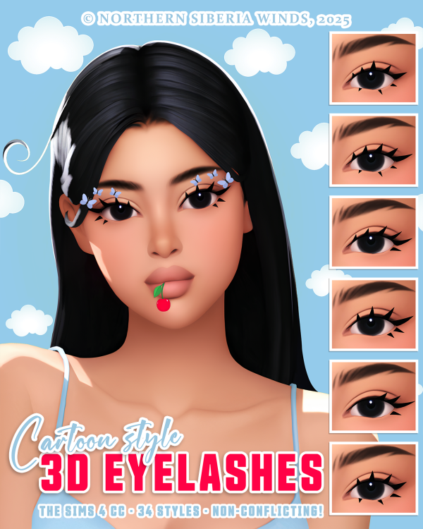 Maxis Match 3D MAXIS MATCH EYELASHES by simsfinds - The Sims 4 Custom Content