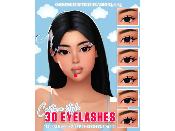 Maxis Match 3D MAXIS MATCH EYELASHES by northernsiberiawinds - The Sims 4 Custom Content