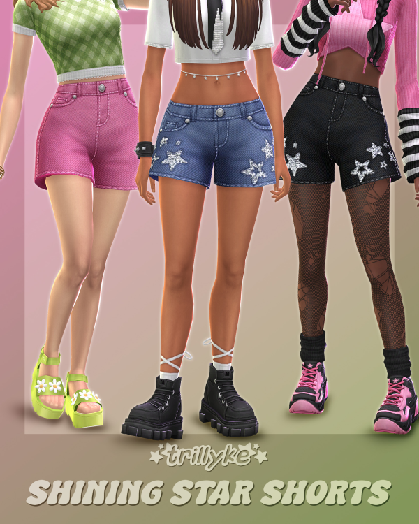 Maxis Match Shining Star Shorts by simsfinds - The Sims 4 Custom Content