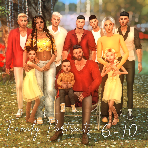Maxis Match Family Portraits 6 10 by simsfinds - The Sims 4 Custom Content