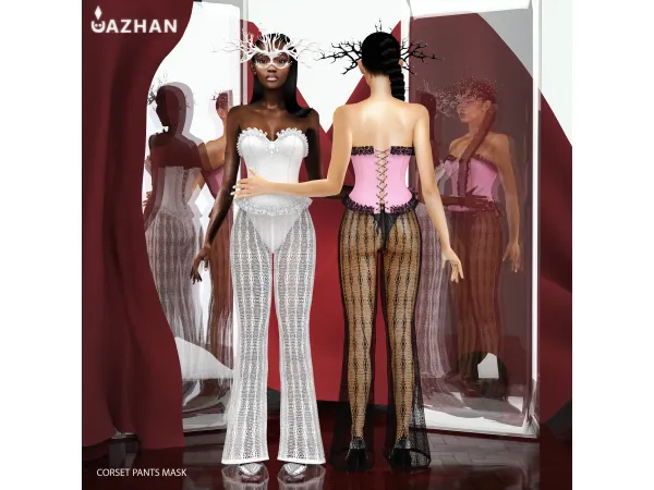 [LACE OUTFIT & GEM MASK] by cazhancc