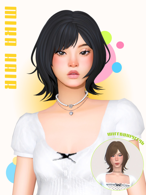Maxis Match mika hair by simsfinds - The Sims 4 Custom Content
