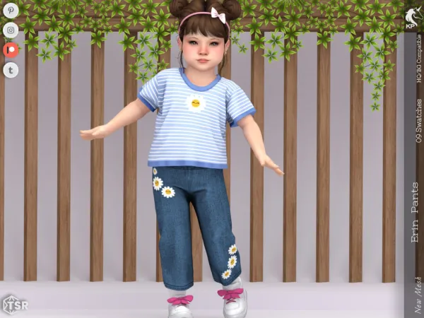 Alpha Erin Pants Toddler by KaTPurpura - The Sims 4 Custom Content