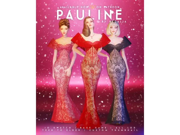 PAULINE DRESS by simsregalia