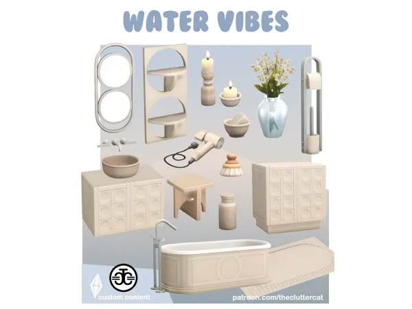 Maxis Match Water Vibes by TheClutterCat - The Sims 4 Custom Content