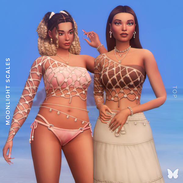 Maxis Match Moonlight Scales Top by simsfinds - The Sims 4 Custom Content