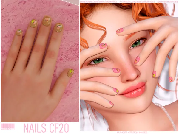 Alpha Nails CF20 - The Sims 4 Custom Content