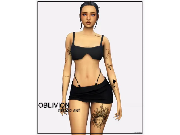 Mix Oblivion Tattoo Set - The Sims 4 Custom Content