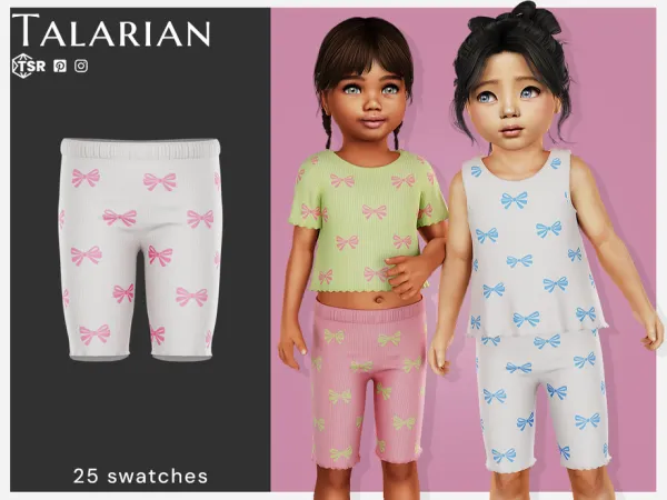 Mix Margaret Shorts (toddler) by talarian - The Sims 4 Custom Content