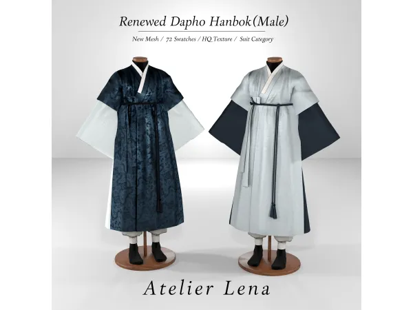 [Atelier Lena] Renewed Dapho Hanbok - The Sims 4 custom content