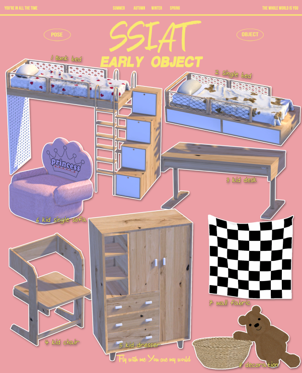 Maxis Match dream room set by simsfinds - The Sims 4 Custom Content