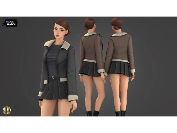 Maxis Match Tasha set Jacket by modcollective - The Sims 4 Custom Content