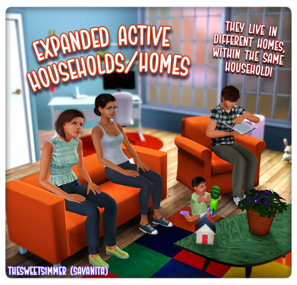 Expanded Active HouseholdsHomes by simsfinds - The Sims 3 Custom Content