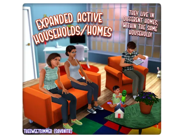 Expanded Active HouseholdsHomes by TheSweetSimmer - The Sims 3 Custom Content
