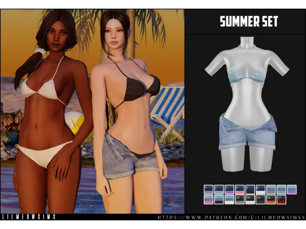 Maxis Match Summer Bikini Set - The Sims 4 Custom Content