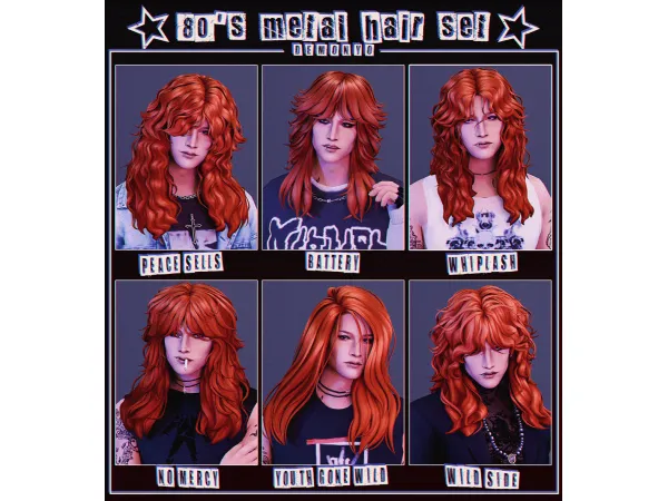 80s metal hair set by  demonyo