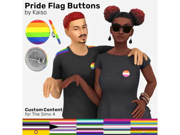 Pride Flag Buttons by Kaiso