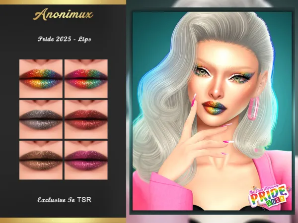 Alpha PRIDE 2025 Lips by thesimsresource - The Sims 4 Custom Content