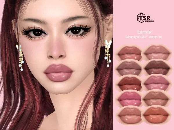 Alpha IMF Dolores Lipstick N652 by IzzieMcFire - The Sims 4 Custom Content